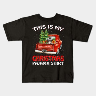 This Is My Christmas Pajama Shirt Shih Tzu Truck Tree Kids T-Shirt